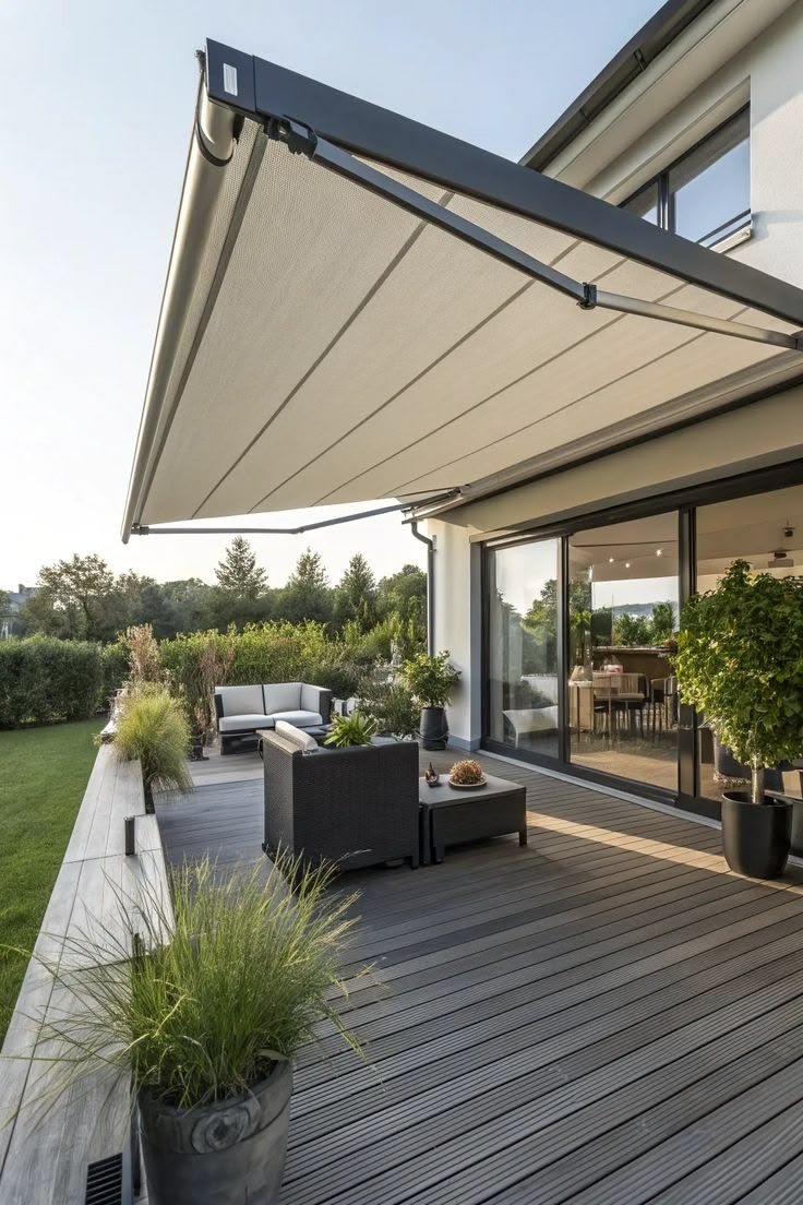 Toldo plegable exterior